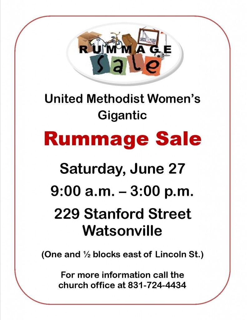 UMW Rummage Sale Flyer