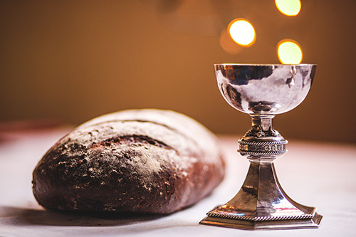 bread and chalice for Holy Communion